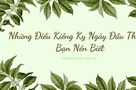 Những Ngày Kiêng Kỵ Trong Tháng